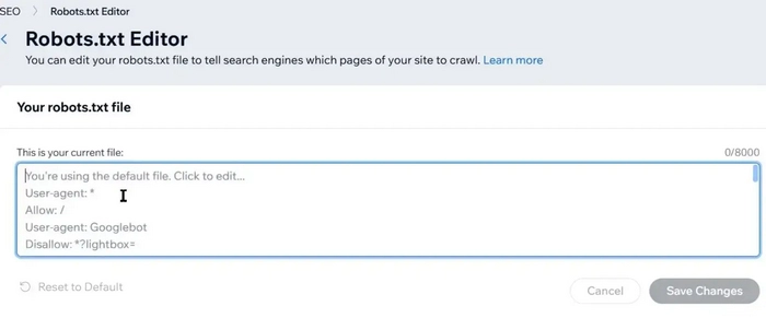 Update Sitemap and Robots.txt